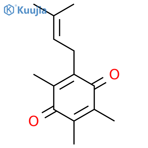 2,3,5-trimethyl-6-(3-methylbut-2-en-1-yl)cyclohexa-2,5-diene-1,4-dione structure