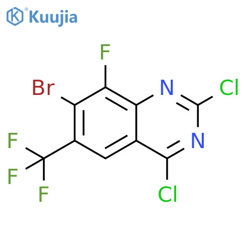 Quinazoline, 7-bromo-2,4-dichloro-8-fluoro-6-(trifluoromethyl)- structure