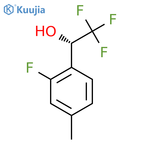 (1S)-2,2,2-trifluoro-1-(2-fluoro-4-methylphenyl)ethan-1-ol structure