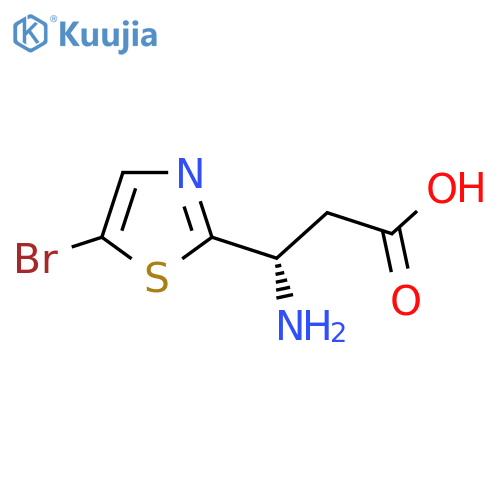 (3S)-3-amino-3-(5-bromo-1,3-thiazol-2-yl)propanoic acid structure