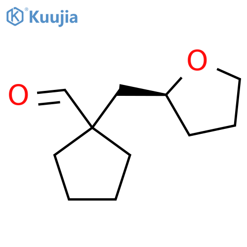 1-{(2S)-oxolan-2-ylmethyl}cyclopentane-1-carbaldehyde structure