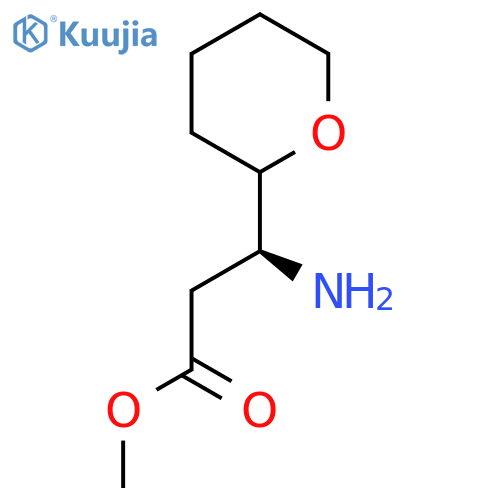 methyl (3S)-3-amino-3-(oxan-2-yl)propanoate structure