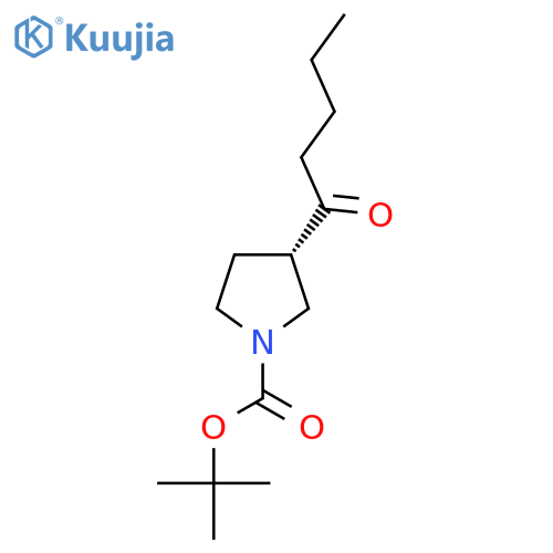 tert-butyl (3S)-3-pentanoylpyrrolidine-1-carboxylate structure