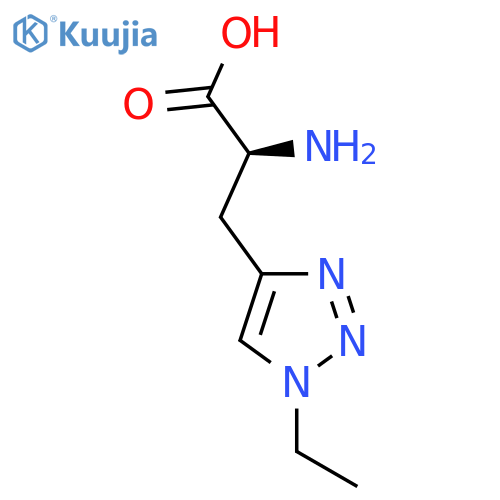 (2S)-2-amino-3-(1-ethyl-1H-1,2,3-triazol-4-yl)propanoic acid structure