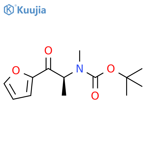 Carbamic acid, N-[(1S)-2-(2-furanyl)-1-methyl-2-oxoethyl]-N-methyl-, 1,1-dimethylethyl ester structure