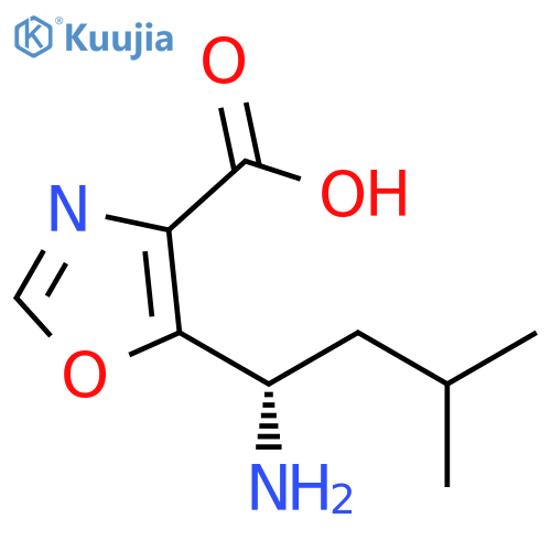 4-Oxazolecarboxylic acid, 5-[(1S)-1-amino-3-methylbutyl]- structure