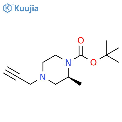 1-Piperazinecarboxylic acid, 2-methyl-4-(2-propyn-1-yl)-, 1,1-dimethylethyl ester, (2S)- structure