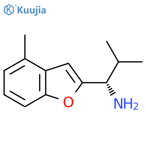 (1S)-2-methyl-1-(4-methyl-1-benzofuran-2-yl)propan-1-amine structure