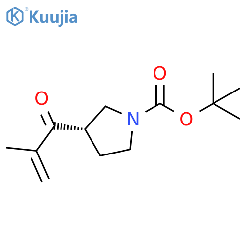 1-Pyrrolidinecarboxylic acid, 3-(2-methyl-1-oxo-2-propen-1-yl)-, 1,1-dimethylethyl ester, (3S)- structure