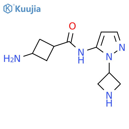 (1s,3s)-3-amino-N-1-(azetidin-3-yl)-1H-pyrazol-5-ylcyclobutane-1-carboxamide structure