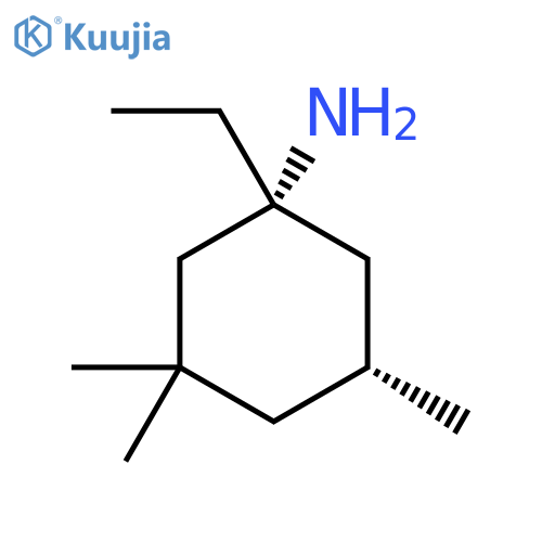 (1R,5R)-1-ethyl-3,3,5-trimethylcyclohexan-1-amine structure