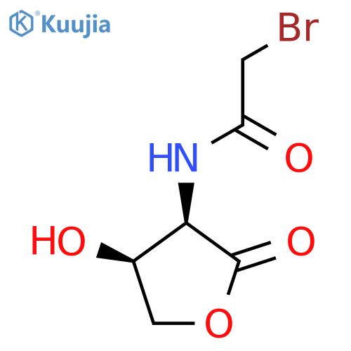 2-bromo-N-[(3R,4S)-4-hydroxy-2-oxooxolan-3-yl]acetamide structure