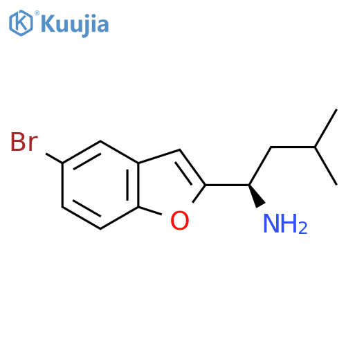 (1R)-1-(5-bromo-1-benzofuran-2-yl)-3-methylbutan-1-amine structure