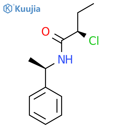 (2R)-2-chloro-N-[(1R)-1-phenylethyl]butanamide structure
