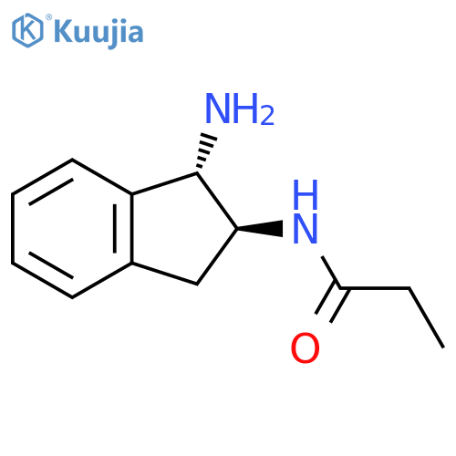 N-[(1S,2S)-1-amino-2,3-dihydro-1H-inden-2-yl]propanamide structure