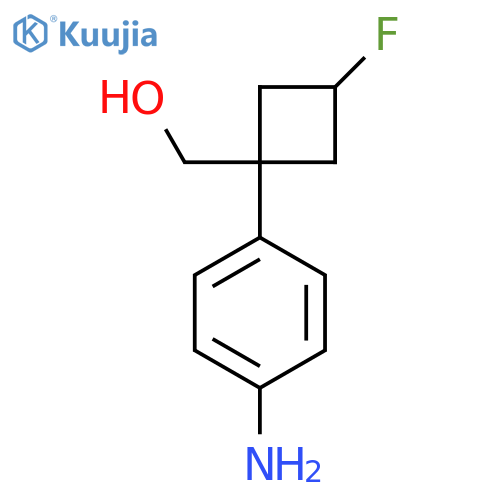 (1r,3r)-1-(4-aminophenyl)-3-fluorocyclobutylmethanol structure