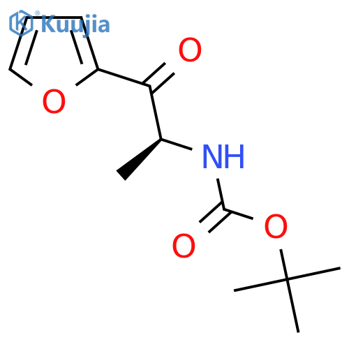 tert-butyl N-[(2S)-1-(furan-2-yl)-1-oxopropan-2-yl]carbamate structure