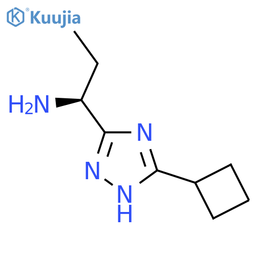 1H-1,2,4-Triazole-5-methanamine, 3-cyclobutyl-α-ethyl-, (αS)- structure