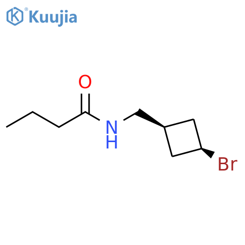 Butanamide, N-[(cis-3-bromocyclobutyl)methyl]- structure