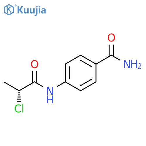 4-[(2R)-2-chloropropanamido]benzamide structure