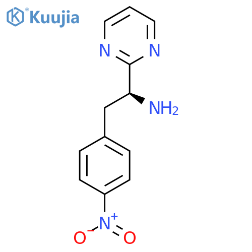 (1S)-2-(4-nitrophenyl)-1-(pyrimidin-2-yl)ethan-1-amine structure
