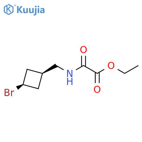 Acetic acid, 2-[[(cis-3-bromocyclobutyl)methyl]amino]-2-oxo-, ethyl ester structure