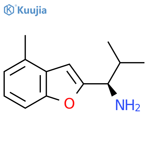 (1R)-2-methyl-1-(4-methyl-1-benzofuran-2-yl)propan-1-amine structure