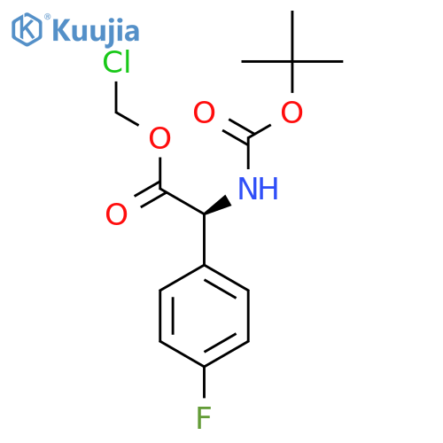chloromethyl (2S)-2-{[(tert-butoxy)carbonyl]amino}-2-(4-fluorophenyl)acetate structure