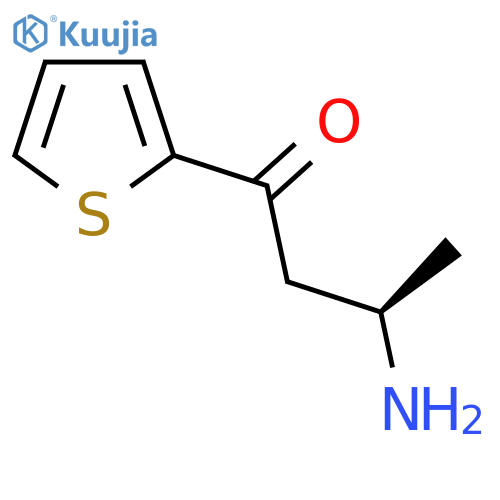 (3R)-3-amino-1-(thiophen-2-yl)butan-1-one structure