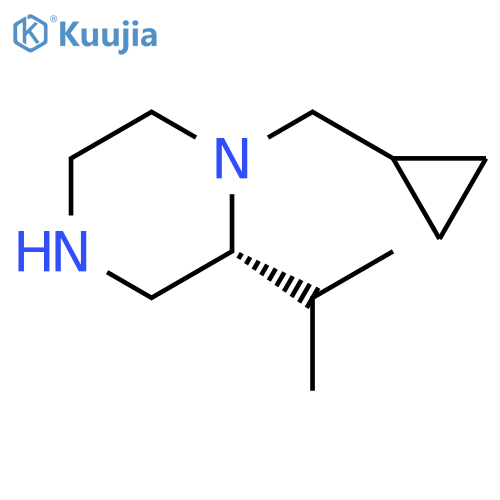 Piperazine, 1-(cyclopropylmethyl)-2-(1-methylethyl)-, (2R)- structure