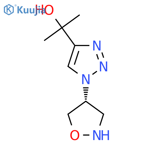2-{1-[(4R)-1,2-oxazolidin-4-yl]-1H-1,2,3-triazol-4-yl}propan-2-ol structure