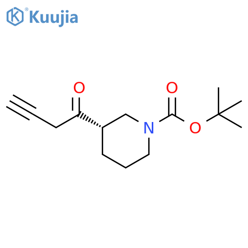 1-Piperidinecarboxylic acid, 3-(1-oxo-3-butyn-1-yl)-, 1,1-dimethylethyl ester, (3S)- structure