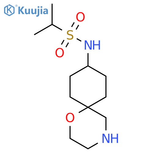 N-(6r,9r)-1-oxa-4-azaspiro5.5undecan-9-ylpropane-2-sulfonamide structure