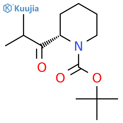 tert-butyl (2S)-2-(2-methylpropanoyl)piperidine-1-carboxylate structure