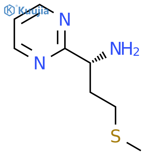 (1R)-3-(methylsulfanyl)-1-(pyrimidin-2-yl)propan-1-amine structure