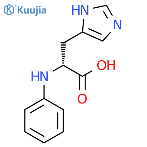 (2R)-3-(1H-imidazol-4-yl)-2-(phenylamino)propanoic acid structure