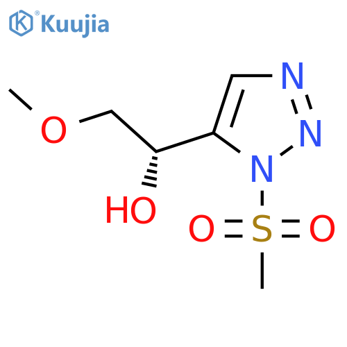 (1S)-1-(1-methanesulfonyl-1H-1,2,3-triazol-5-yl)-2-methoxyethan-1-ol structure