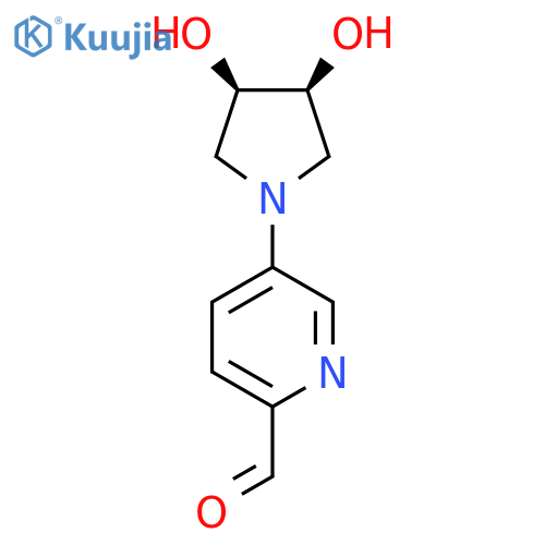 5-[(3R,4S)-3,4-dihydroxypyrrolidin-1-yl]pyridine-2-carbaldehyde structure