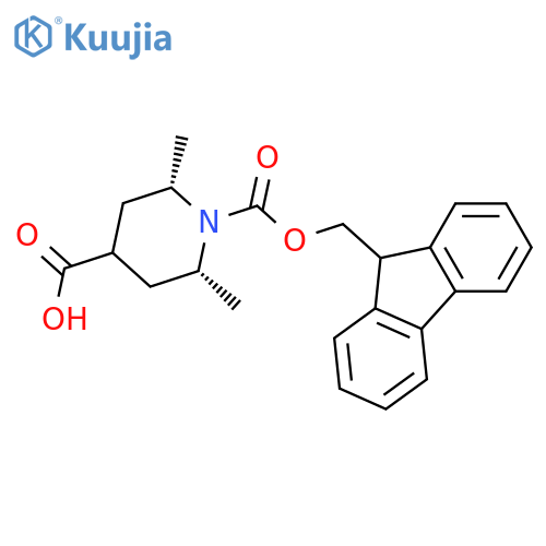 rac-(2R,4r,6S)-1-{[(9H-fluoren-9-yl)methoxy]carbonyl}-2,6-dimethylpiperidine-4-carboxylic acid, cis structure