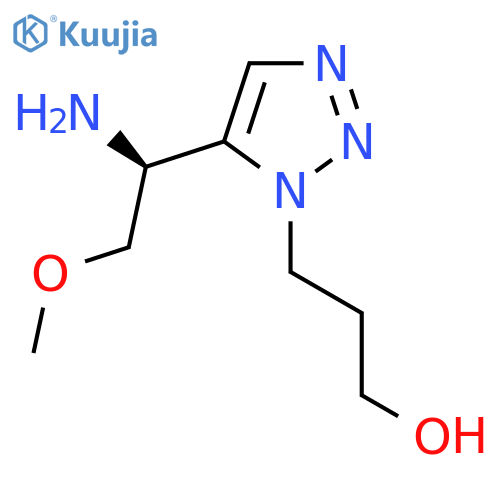 3-{5-[(1S)-1-amino-2-methoxyethyl]-1H-1,2,3-triazol-1-yl}propan-1-ol structure