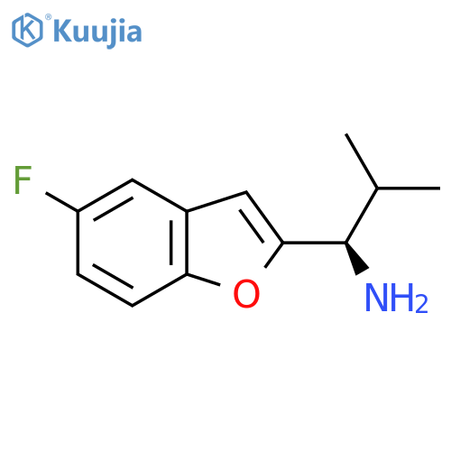 (1R)-1-(5-fluoro-1-benzofuran-2-yl)-2-methylpropan-1-amine structure
