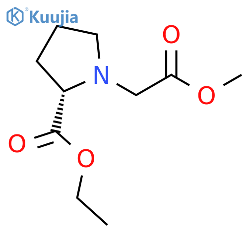 1-Pyrrolidineacetic acid, 2-(ethoxycarbonyl)-, methyl ester, (2S)- structure