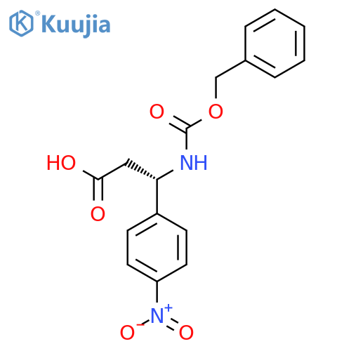 (3S)-3-{(benzyloxy)carbonylamino}-3-(4-nitrophenyl)propanoic acid structure