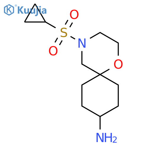 (6r,9r)-4-(cyclopropanesulfonyl)-1-oxa-4-azaspiro5.5undecan-9-amine structure