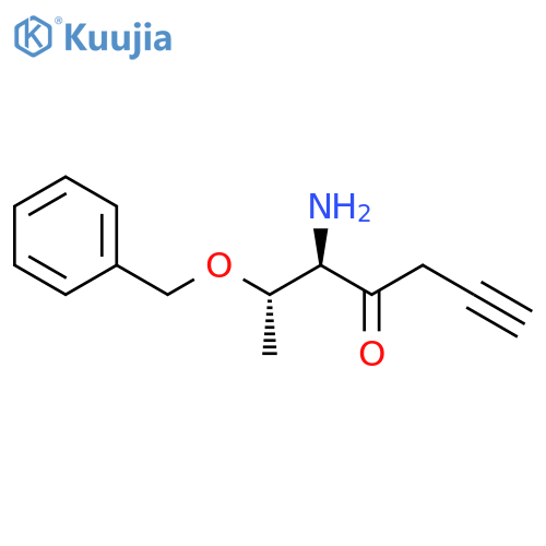 1-Heptyn-4-one, 5-amino-6-(phenylmethoxy)-, (5R,6S)- structure