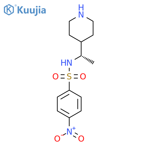 4-nitro-N-[(1S)-1-(piperidin-4-yl)ethyl]benzene-1-sulfonamide structure