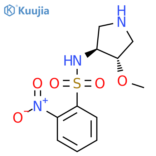 N-(3S,4S)-4-methoxypyrrolidin-3-yl-2-nitrobenzene-1-sulfonamide structure