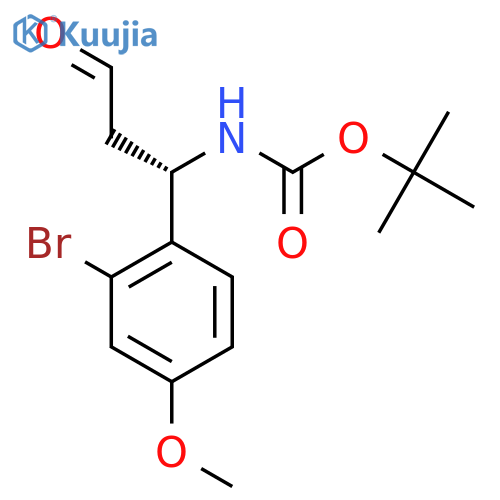 tert-butyl N-(1S)-1-(2-bromo-4-methoxyphenyl)-3-oxopropylcarbamate structure