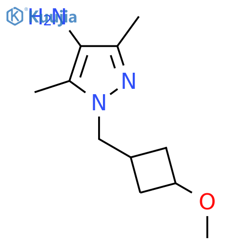 3,5-dimethyl-1-{(1s,3s)-3-methoxycyclobutylmethyl}-1H-pyrazol-4-amine structure