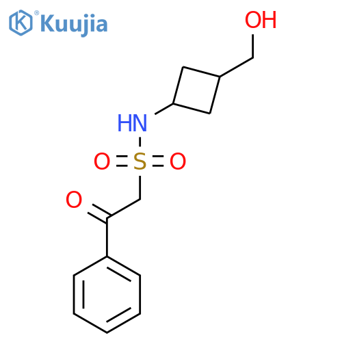 2-oxo-2-phenyl-N-(1s,3s)-3-(hydroxymethyl)cyclobutylethane-1-sulfonamide structure